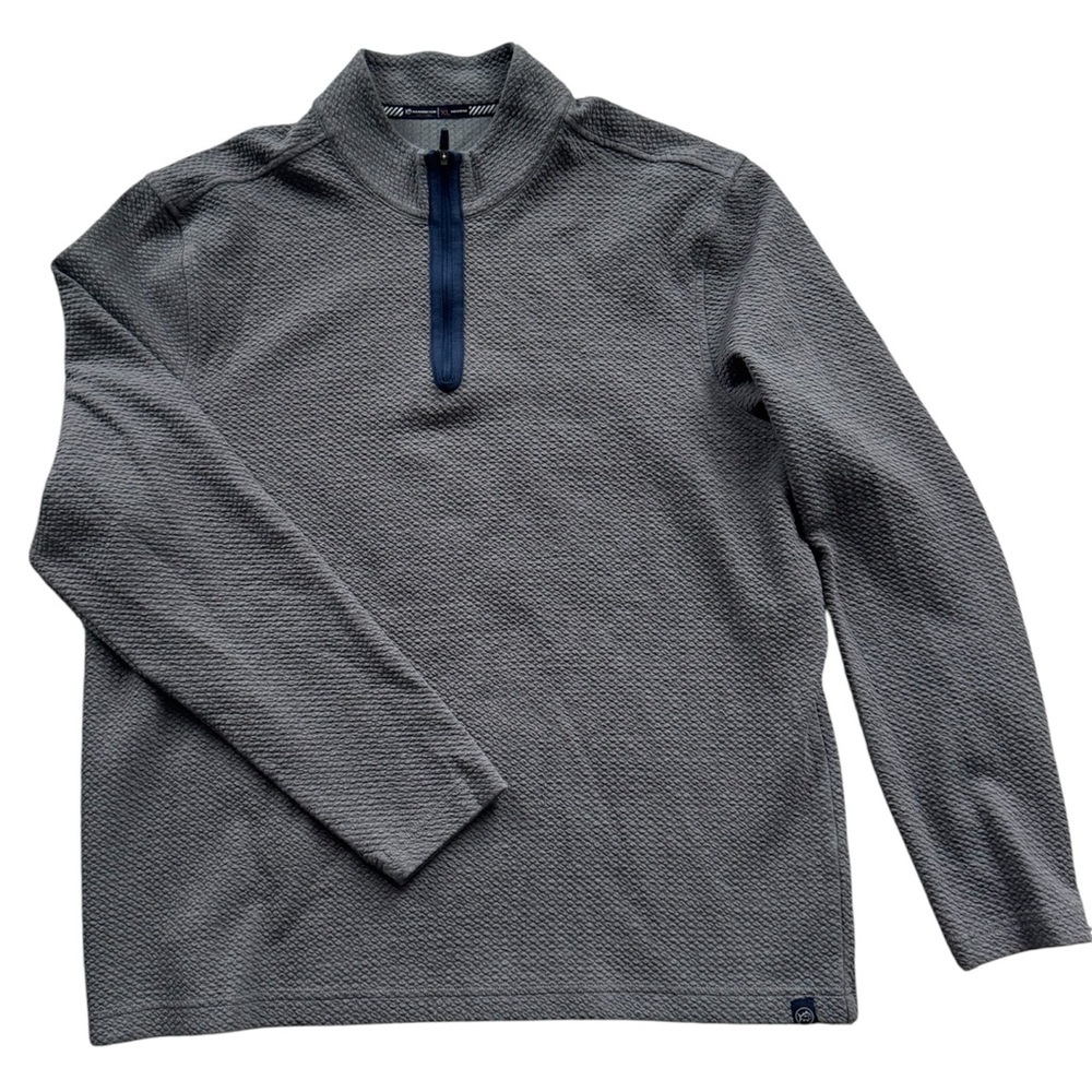 Southern Tide Men's Textured Gray Quarter Zip Sweater Size XL Extra Large